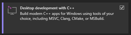 Make sure you have C++ enabled.